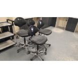 4 : Various plastic operators chairs as lotted per photographs