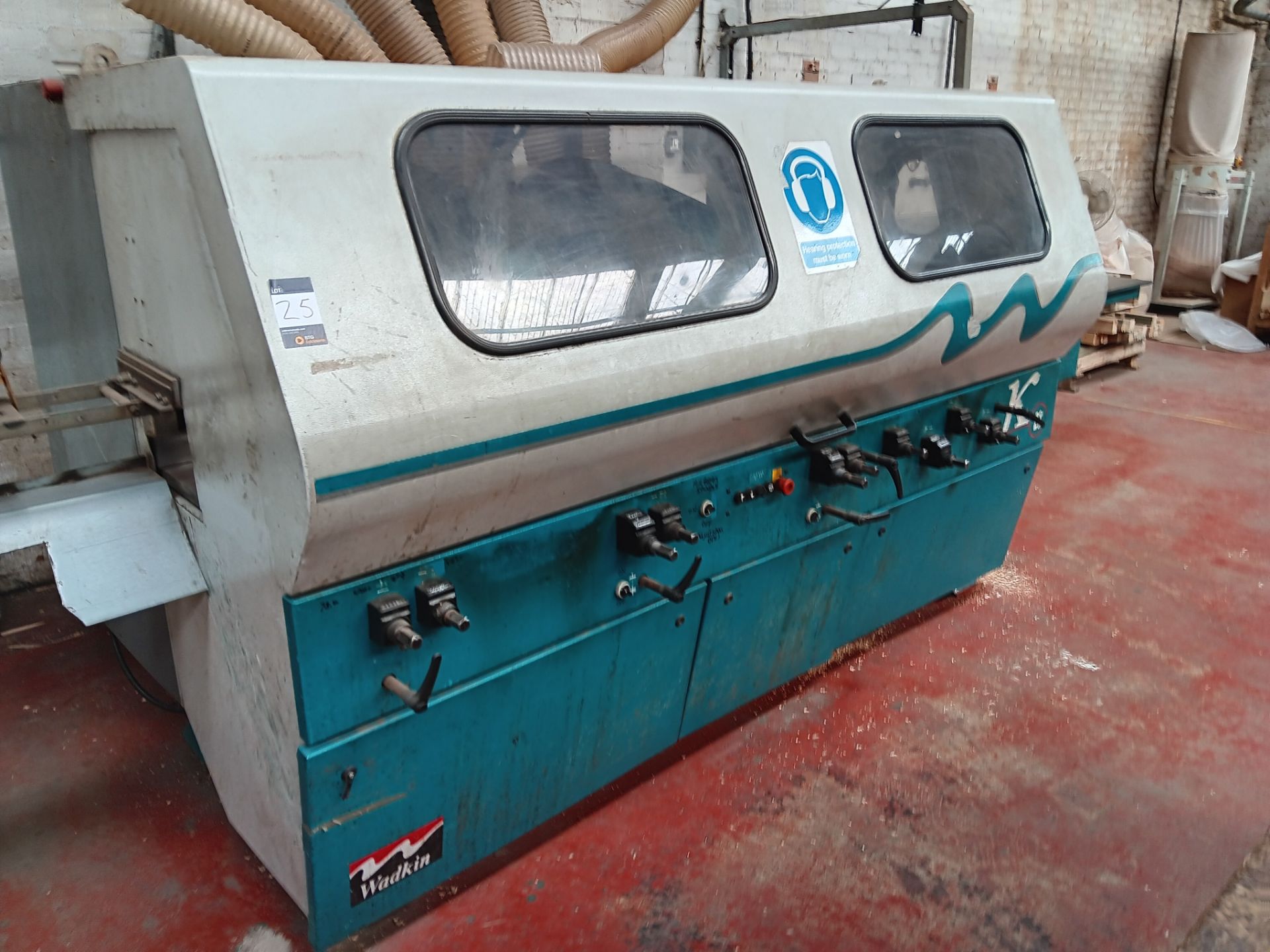 Wadkin K23 Planer/Moulder, serial number 98/8042, year 1998 to include: Steel stillage, steel framed