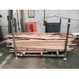 Galvanised Steel Stock Stillage with quantity of wooden off-cuts
