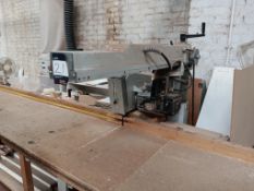 Stromab RS-650 Radial Arm Saw with in-house fabricated wooden guide bench