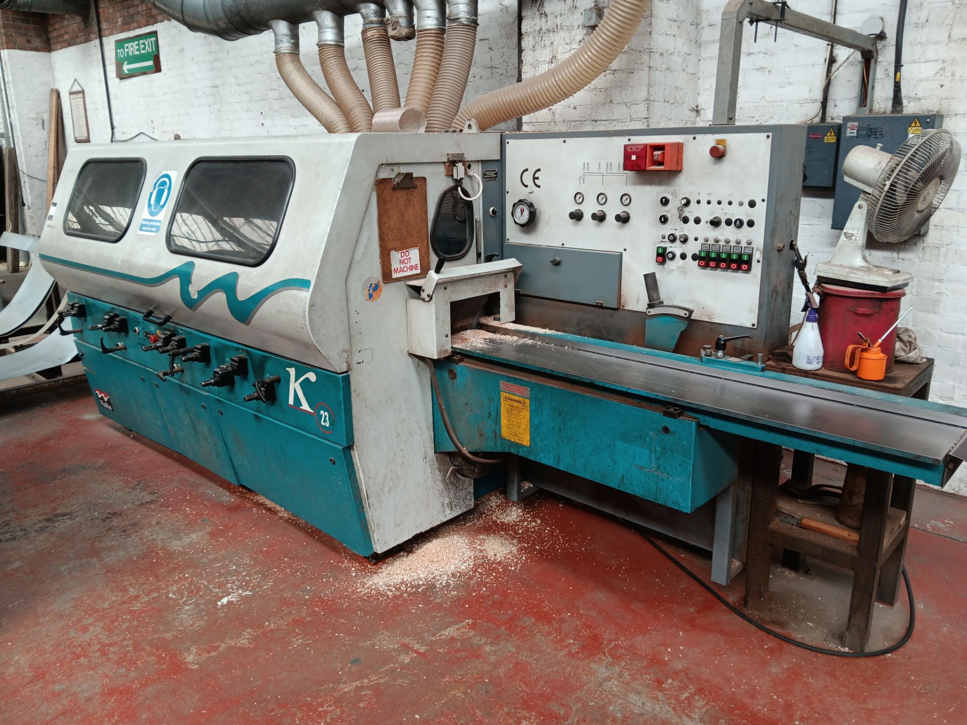 Wadkin K23 Planer/Moulder, serial number 98/8042, year 1998 to include: Steel stillage, steel framed - Image 12 of 17