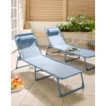 Pair of Zero Gravity Sunloungers in Blue BNIB