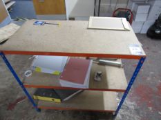 Steel framed 3 tier shelving