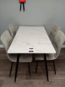 Laminate topped table with 4 upholstered chairs
