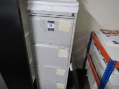 Bisley 4 drawer filing cabinet and 8 compartment shelving unit