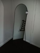 Arched full length free standing mirror
