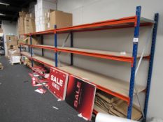 3 bays stock racking