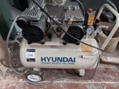 Hyundai HY27550X Super Silent oil free air compressorwith a 50L tank, serial number