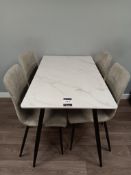 Laminate topped table with 4 upholstered chairs