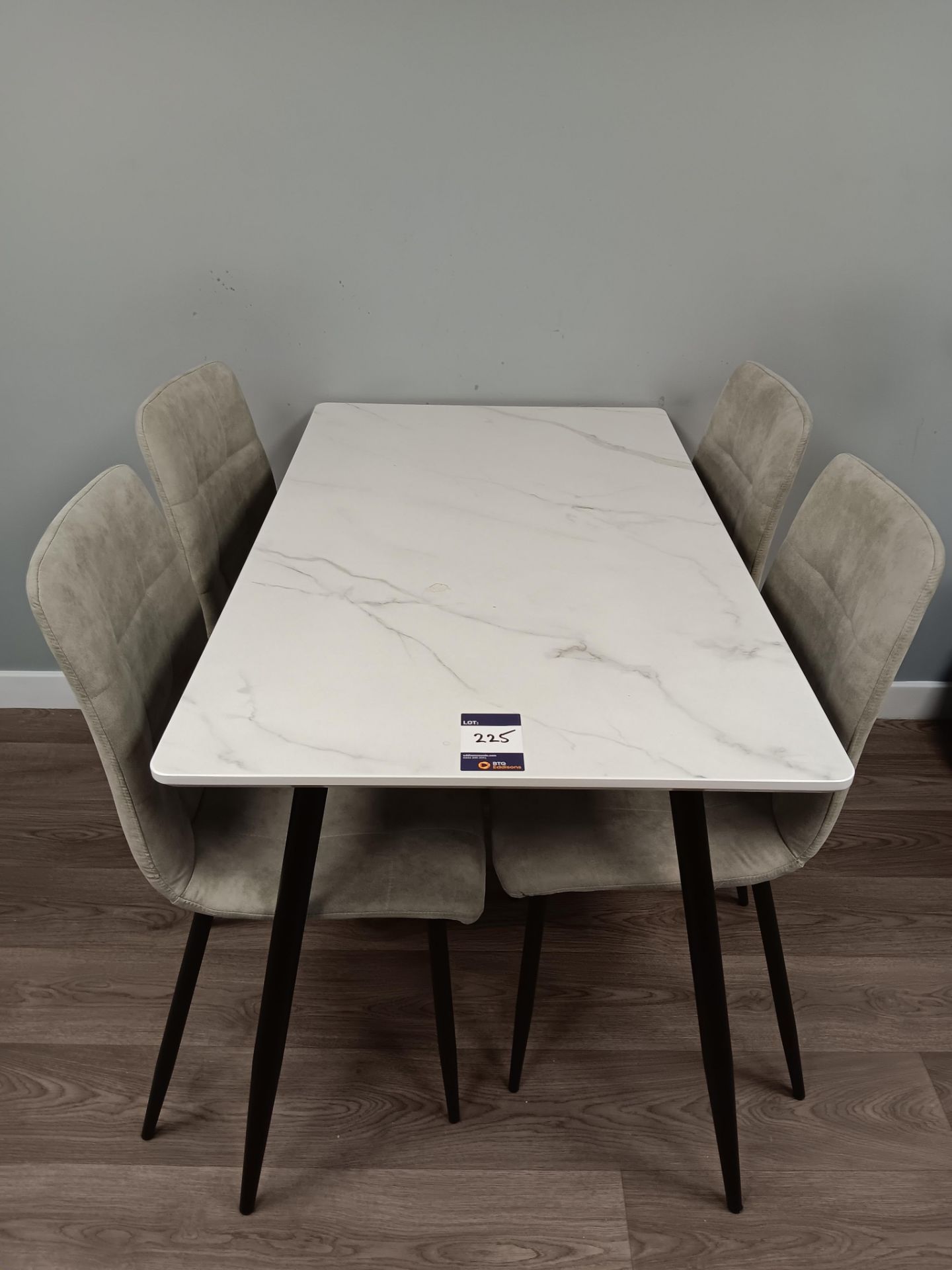 Laminate topped table with 4 upholstered chairs