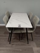Laminate topped table with 4 upholstered chairs