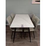 Laminate topped table with 4 upholstered chairs