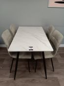 Laminate topped table with 4 upholstered chairs