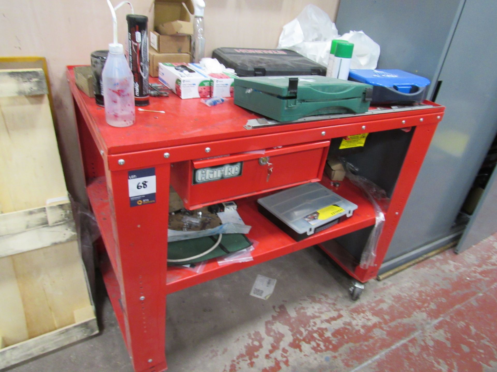 Clarke Modular Workbench Clarke engineers mobile workbench with lockable drawe