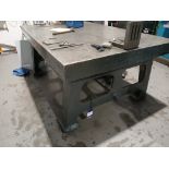 Heavy Duty engineers work table, Approx dimensions 1870mm(w) x 1250mm(d) x 820mm(h). No lifting