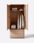 Contemporary Arden Double Wardrobe in oak effect, brand new in box with an online retail price of £2