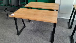 2 : 120cm (w) x 60cm (d) x 75cm (h) angled leg dining tables