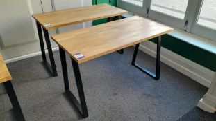 2 : 120cm (w) x 60cm (d) x 75cm (h) angled leg dining tables