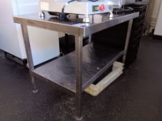 2 x Assorted Stainless Steel Prep Tables