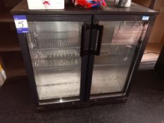 Pentland KB-KBC2 Undercounter 2 Door Glass Fronted Fridge (Approx. 900W x 500D)