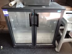 Pentland KB-KBC2 Undercounter 2 Door Glass Fronted Fridge (Approx. 900W x 500D)