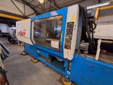 2001 Netstal Synergy S-4200K-1700 Injection Moulder. Machine Number 9N.10443. Machine Specs shown on