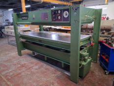 Burkle Model U80 Single-Daylight Platen 350 bar Press, Press Area 2550 x 1300mm. Machine Number 78/3