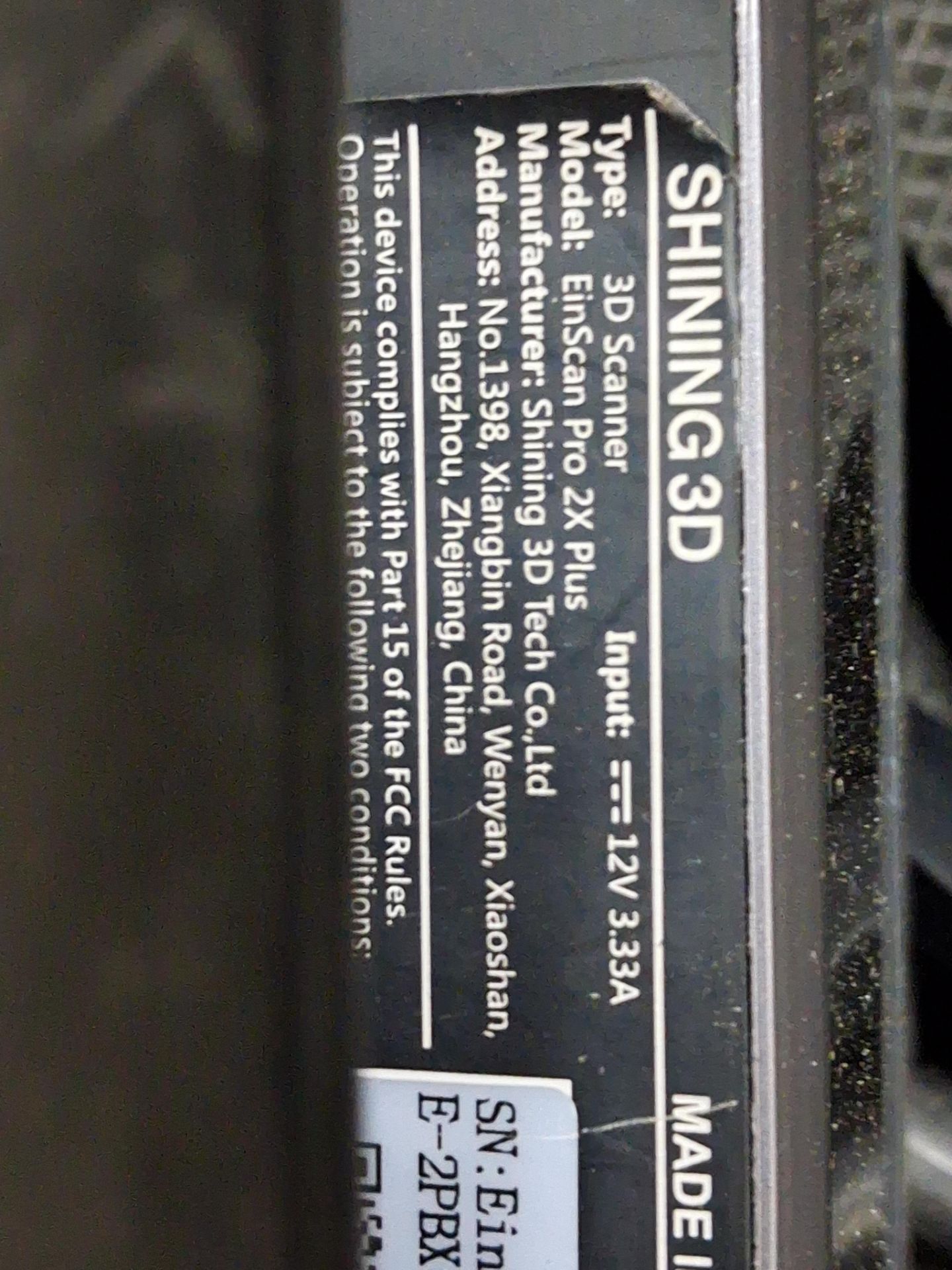 Shining Model Einscan Pro 2X Plus 3D Scanner c/w carry case and tripod - Image 6 of 7