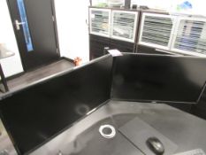 2 x Acer S271HL monitors with cantilever desk mounted bracket
