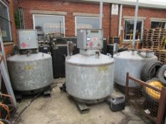 3 Galvanised fuel storage vessels
