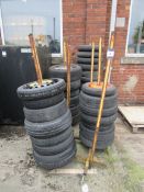 Quantity assorted temporary use / space saver car wheels