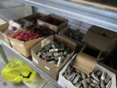 Quantity of various components over 2 bays of racking to include hosing, fixings, hydraulic