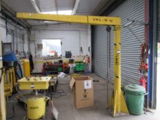 Jib crane, 250kg with block and tackle