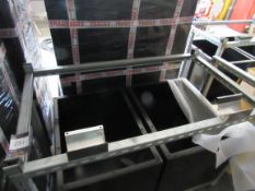 In house fabricated twin bin trolley
