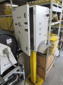 Waste oil gauge cabinet on stand