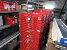 Large quantity of plastic crates