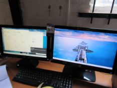 Hewlett Packard and AOC monitors