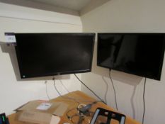 2 x Wall mounted monitors