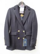 Holland Cooper double breasted wool blazer - Navy Twill - Size 6 - RRP£549