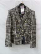 Holland Cooper 'Knightsbridge' Blazer - Prince of Wales monogram - Size 14 - RRP£399
