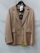 Holland Cooper double breasted wool blazer - Camel Twill - Size 16 - RRP£549