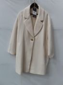 GANT wool blend cocoon coat - Cream - Size XL - RRP£350