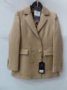Holland Cooper double breasted wool blazer - Camel Twill - Size 8 - RRP£549