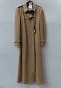 Holland Cooper 'Marlborough' double breasted full length cotton trenchcoat - Camel - Size 14 - RRP£8