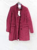 Hartwell 'Anna' velvet coat - Burgundy - Size 18 - RRP£319
