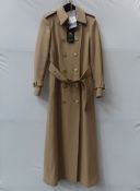 Holland Cooper 'Marlborough' double breasted full length cotton trenchcoat - Camel - Size 10 - RRP£8