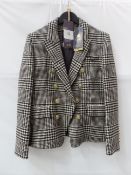 Holland Cooper 'Knightsbridge' Blazer - Prince of Wales monogram - Size 14 - RRP£399