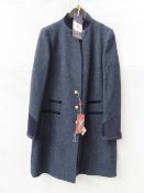 Welligogs 'Oxford' wool overcoat - Midnight - Size 18 - RRP£399