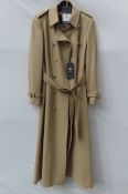 Holland Cooper 'Marlborough' double breasted full length cotton trenchcoat - Camel - Size 14 - RRP£8