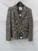 Holland Cooper 'Knightsbridge' Blazer - Prince of Wales monogram - Size 10 - RRP£399